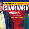 SON DAKİKA | Sadettin Saran’dan Ela Rümeysa Cebeci’ye ‘Esrar var mı?’ mesajı! Sabah o yazışmalara ulaştı